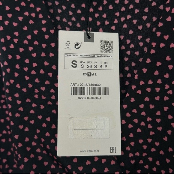 Zara Mini Heart Mini Dress SIZE S - Picture 7 of 11